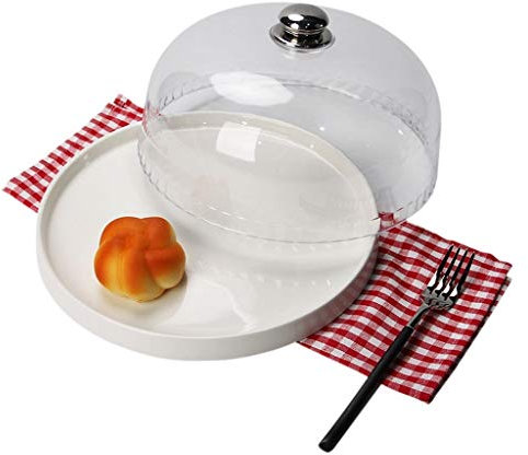 OQHAIR Soporte para Tartas, Soporte para Tartas Transparente Europeo, Bandeja para Frutas, Soporte para exhibición de Pasteles para el hogar y la Sala de Estar, Soporte para Magdalenas