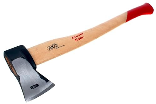 NAJDER Ascia da legno universale JUCO 1,2 kg - 600 mm, Ascia spaccalegna, Ascia da giardinaggio professionale, durezza 47-55 HRC, manico in faggio, DIN 7294, multifunzionale