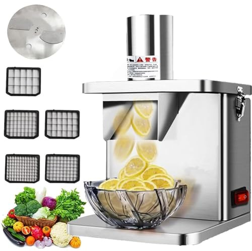 Machine à Découper Les Légumes électrique 250W 6~15Mm Réglable, Trancheuse à Fruits Et Légumes Commerciale En Acier Inoxydable Pour Citron, Pomme De Terre, Oignon, Ail, Etc.