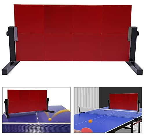 360°-Winkelverstellung Tischtennis Rebound Board,Selbst-Training Tischtennis-Rückprallbrett, Ping Pong Rebounder mit 8-roten Gummis, Selbsttrainingsausrüstung Für Home Gym Indoor Outdoor