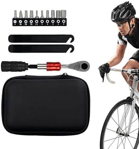 Generisch Fahrrad-Drehmomentschlüssel - Fahrradreparatur-Werkzeugsatz, Steckschlüssel mit Magnetkopf | Verschleißfestes Bergschlüssel-Set mit rutschfestem Griff und Aufbewahrungstasche