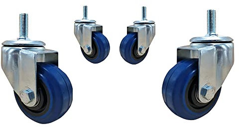 Set Mit 4 Lenkrollen Mit 3-Zoll-Vorbau Und M10*30-Gewindevorbau, Hochleistungsrollen Für Möbelwagen, Transportrollen/4*No Brakes/M16 (75Mm)