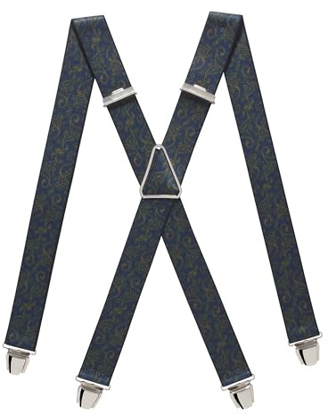 PIERROT Tirantes para Hombre - Clips Extra Fuerte - Sólidos y Artesanales para Hombres Garantía de por vida - Tirantes para Pantalones - Una Talla Para Todos