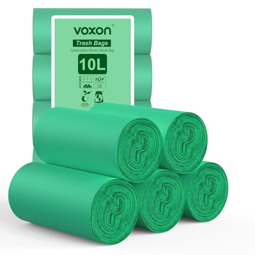VOXON 10L Biodegradable Food Waste Bags 150 Count Compostable Bin Liners
