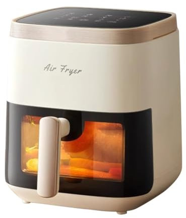 Easnuroz 5L Household Air Fryer Visible Small Air Fryer Electric Oven Smart Touchscreen Multifunctional Oven Light Fat Air Fryer Large -Capacity