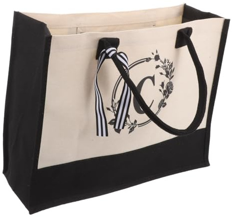 CLISPEED Personalisierte Canvas Geschenktüte mit Henkel Große Tragetasche für Brautjungfern Vielseitige Geschenkverpackung für Hochzeit Geburtstag Strand und Party Geräumig und Praktisch