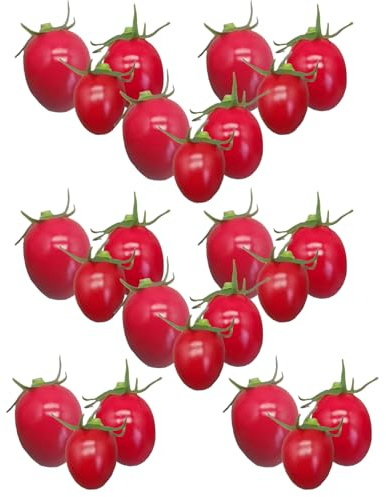 Garneck 24 Stück Künstliche Kirschtomaten Lebensechte Tomaten Als Künstliches Gemüse Für Küche Lebensmittelfotografie Partydekoration Erntedekoration Und Tischdeko