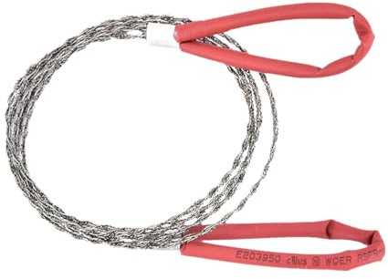 Sierra de cable - Herramienta de supervivencia de bolsillo para exteriores - Sierra de cable para tubos, para cortar árboles, madera, camping, hogar, exterior, viajes, trekking,