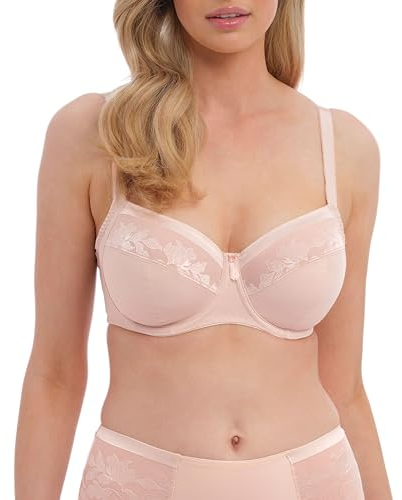 Fantasie Women's Illusion Underwire Side Support Bra Full Coverage, Sheer, Natural Beige, 38F