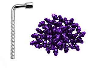 Funn Stahl Pedal Pins für Mamba, Ripper, Python, Bigfoot | 50 Pins mit ED-Beschichtung, Höhe 5mm, Gewinde M4x0,7, inkl. Schlüssel, nicht für Black Magic