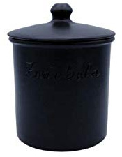 Keramik Zwiebeltopf M 12 x 16 cm (schwarz)