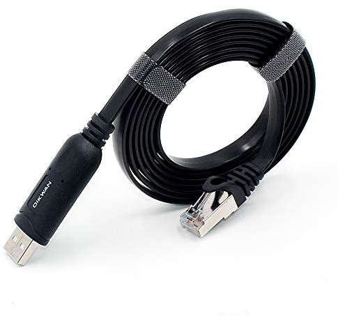 OIKWAN USB-Konsolenkabel, 1,8 m, USB auf RJ45-Kabel, unverzichtbares Zubehör, kompatibel mit Cisco, NetGEAR, Ubiquity, LINKSYS, TP-Link Router/Switch für Laptops unter Windows, Mac, Linux, FTDI Chip