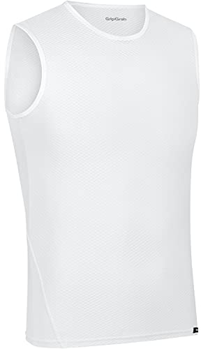 GripGrab ultralätt cool mesh cykel funktionsundertröja anti-lukt sommar cykelsport funktionströja baslager Weiß XS