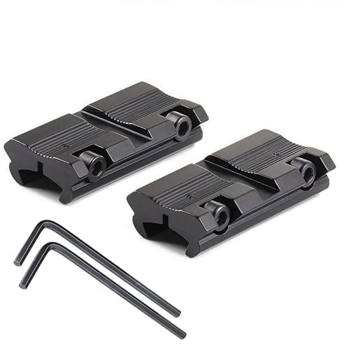 ACEXIER 2 Stück/Set Jagdgewehr Pistole Zielfernrohrhalterungen Basis Taktische 11 mm Schwalbenschwanz auf 20 mm W.eaver Picatinny Rail Adapter Mount Gun Zubehör