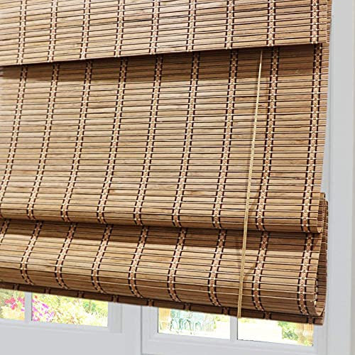 Bambusrollo Outdoor Rollläden Mit Seitenzug,Küche Sonnenschutz Bambus Rollo,60% Schattierung,Balkonsichtschutz,Garten Deko, Rolllifting ?Bambus Jalousie Für Fenste,Angepasst (W91xH210cm/36x83in)