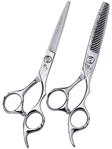 XJST 6,0 Zoll Haarschneideschere Set, 440C Japanische Edelstahl Haarschnittschere, Für Männer Frauen Kinder Haustiere Home Salon Barber, Licht Und Scharf