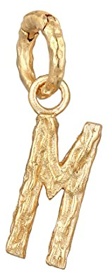 Elli Anhänger Damen Buchstabe M Organic Look 925 Sterling Silber vergoldet