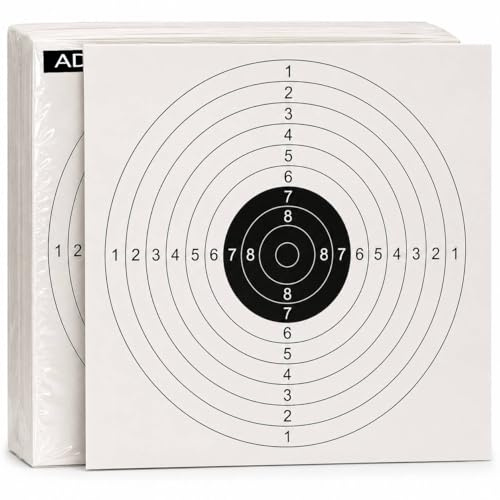 ADCHOP Cibles 14 x 14 cm Lot de 100 pièces en Carton de 6 g pour tir au Blanc : Airsoft, Air comprimé, Perdigon Balin. Normes pour la Pratique et la compétition