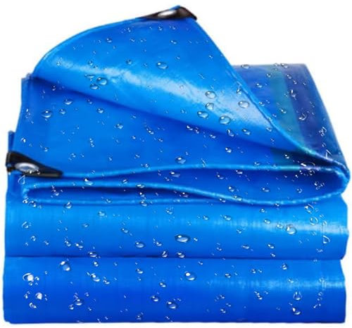 HUHJYUGE Abdeckplane mit Ösen 1x1.5m, Abdeckplane Wasserdicht Gartenmobel, Wetterfeste Plane Zeltplane Bootsplane, Kunststoffplane Gegen Baustaub, Farbe, Schmutz, Regen