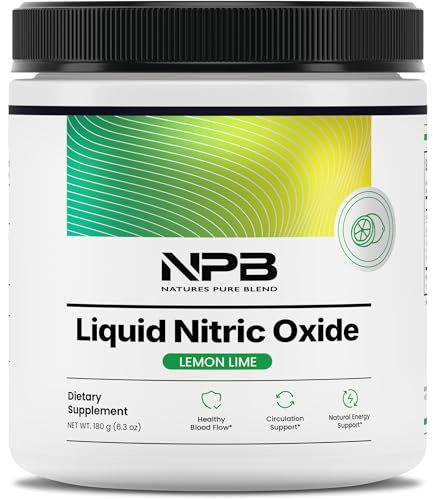 Nature's Pure Blend Liquid Nitric Oxide Supplements for Men – L-Arginine Powder – Nitric Oxide Booster & Circulation Supplement – Blood Flow Support, L Arginine and L Citrulline – 5000 MG