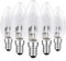 EASYIVY E14 Halogen Candle Light Bulbs 28W Dimmable, C35 SES Small Edison Screw Clear Bulb 2700K Warm White E14 Candle Bulb for Chandelier Light, Table Lamp, 5-Pack