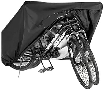 Housse Velo Housse de vélo for 1 ou 2 vélos, 210T, imperméable, Protection extérieure for Stockage de vélo, Pluie, Soleil, UV, poussière, Vent Bache Velo Exterieur