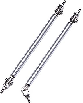 WANGBINGXING Barra del Labbro del Paraurti per Auto Asta di Supporto Splitter for Barre duomi paraurti Anteriore Universale da 15 cm Aste di Protezione per Paraurti(15cm Silver)