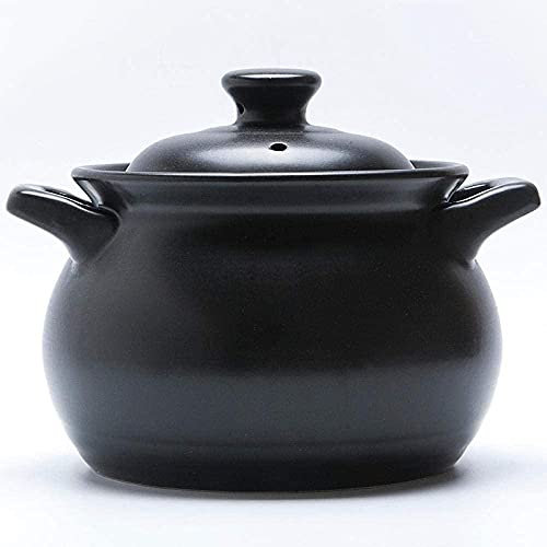 FHPEWXDG Casseruola in Ceramica Pentola di Terracotta Pentola di Argilla per Cucinare Pentole in Ceramica - Pirofile con Coperchio - La Fiamma Libera è Resistente alle Alte Temperature - B