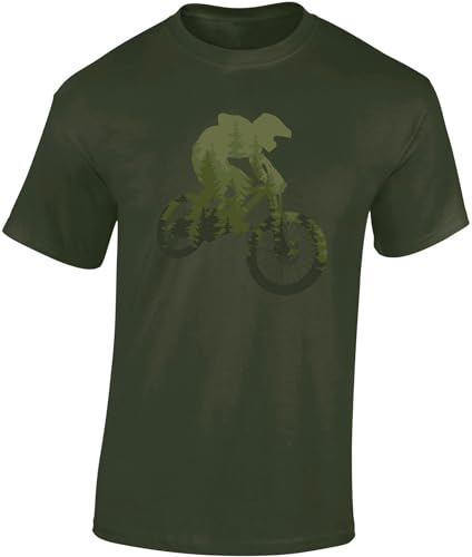 Baddery Fahrrad T-Shirt Herren - „Forest Ride“ | MTB Mountainbike Shirt für Radfahrer