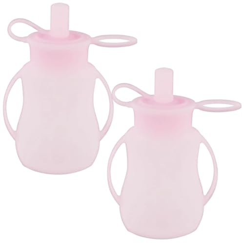 Qerwsdty 2 Stück Silikonbeutel für Nahrungsergänzungsmittel für Kinder - Auslaufsichere, Quetsch- und Lutschbare Aufbewahrungsbeutel für Milch/Saft