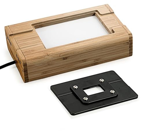 GZPKJ Visionneuse De Diapositives pour Diapositives Anciennes, Visionnage Éclairé par LED, Projecteur De Diapositives, 3 Niveaux De Réglage De La Luminosité, Positionnement Précis