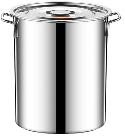 Pentola in acciaio inox con coperchio, grande pentola per pasta in metallo per cucinare zuppe di pollo, pentola grande per fornelli elettrici a gas a induzione, lavabile in lavastoviglie