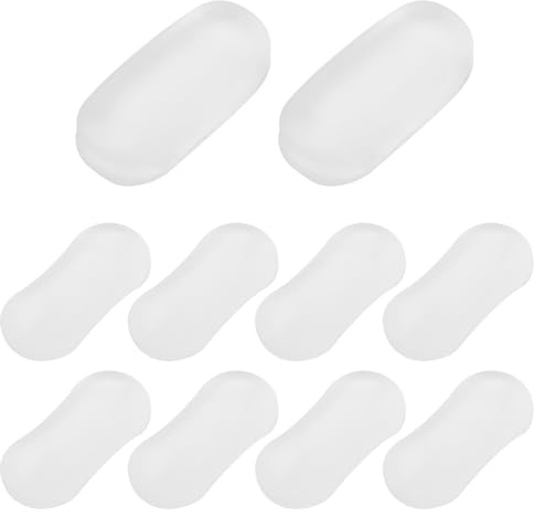 Tinoaly 10pcs Pare-Chocs Transparents pour Siège de Toilette, 2 Tailles Adhésifs Puissants Tampons Couvercle Accessoires de Rechange pour Maison Hôpital Hôtel