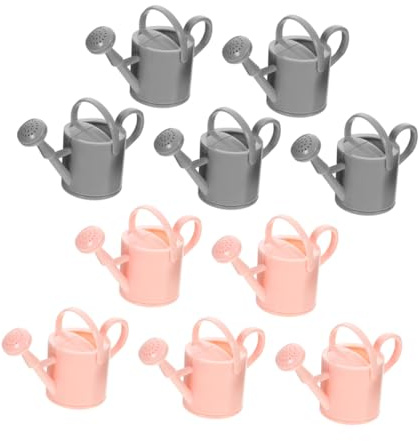 10 Mini Regaderas de Plástico para Casa de Muñecas | Accesorios Decorativos para Micro Paisajismo, Ligeras y Compactas, Modelo Tetera Falsa