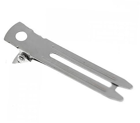 LOLIPPYY 50piezas Pinzas De Metálicas De Doble Punta Plateadas Para Hacer Moños Color Plateado Material Metal Niquelado