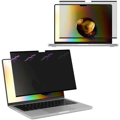 kwmobile Protector Pantalla Filtro Privacidad Compatible con Apple Macbook Air 15 M4 2025 A3241 - para Teletrabajar en Aeropuerto Tren - Bloquea Luz Azul - Cómodo Montaje Magnético