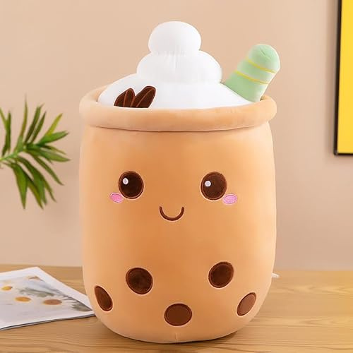 Xiyocadt Bubble Tea Kuscheltier Plüschkissen, Plüschtier Stofftier Boba Tea ilchtee Tasse Plush Plüschkissen,Plushie Stofftier Boba Teetasse PlüSch Spielzeug Deko für Tolles Geschenk (25cm,C)