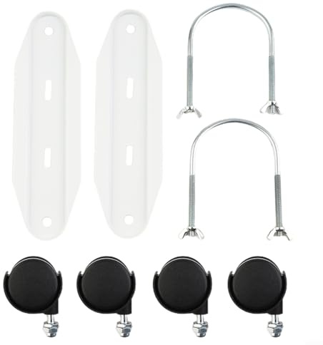 Filteilect Paquete de 2 soportes móviles para radiador con ruedas giratorias de 360°, soportes de calentador de acero al carbono resistentes compatibles con varios modelos de radiador eléctrico
