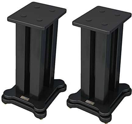 Supports d'enceintes robustes pour systèmes de son satellite et surround - Hauteur réglable, construction robuste, pieds de sol avec pointes (80 cm) - Parfaits pour les amateurs de home ciné