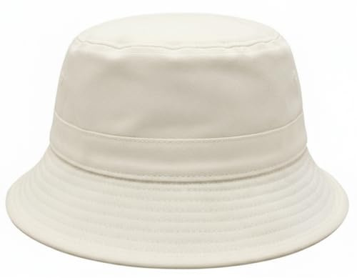 Premium Cotton Bucket Hat – Adjustable Size, Lightweight Sun Hat for Men & Women, Outdoor Summer Travel & Beach Ivory