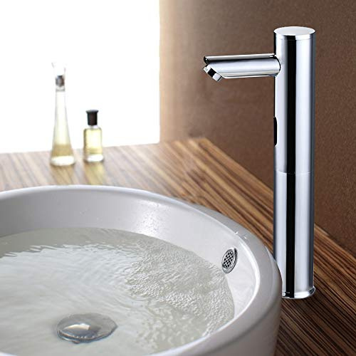 Infrarot Wasserhahn, Berührungsloser Sensor-Wasserhahn G1/2'' Automatischer Wasserhahns, Badezimmer-Waschbecken-Wasserhahns Geeignet für Haushalte, Küchen, Bäder, Büros (32cm)