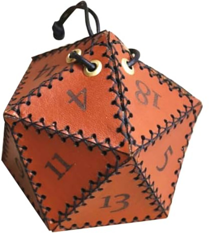 GARVALON Sac à Dés Cuir Petit et Pratique Pochette à Cordon Sécurisé pour Rangement de Dés Polyédriques Organisateur Portable pour Jeux de Société et Voyages