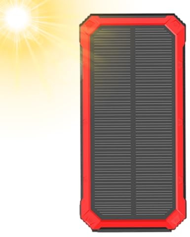 Power Bank Solare - 10000mAh Torcia A LED - Ricarica Wireless Per Telefono Power Bank Solare | Per Fotocamera Tablet Smartphone Campeggio Viaggio Festival