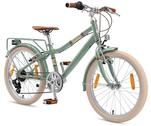 BIKESTAR Alu Kinderfahrrad ab 6-7 Jahre | 20 Zoll City Bike, 7 Gänge, V-Bremse, Blau | Risikofrei Testen