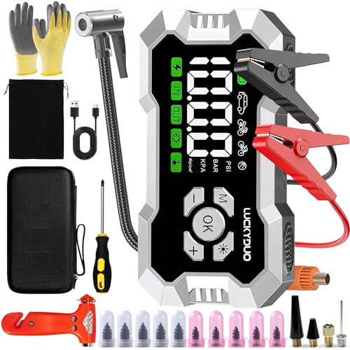 LUCKYDUO Arrancador 8000A con Compresor 160PSI, 20000mAh