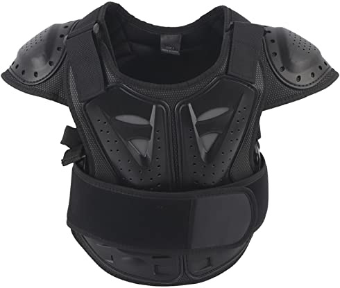 Zohisin Chaleco de Armadura para Montar en Motocicleta, protección cómoda para el Pecho y la Espalda para Ciclismo, para niños (S)