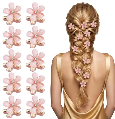 10 Stück Haarschmuck Mädchen,Blumen Haarklammer Klein,Kleine Haarklammern,Haarspange Blume,Kleine Haarspangen,Blumenhaarklammer,Claw Clip,Hawaii Flower Hair Clips,für Damen mit Dünnes und Dickes (W)