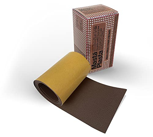 Lederreparatur-Set selbstklebend für Sofa, Autositz – Mittelbraun 150×10cm | All‑in‑One selbstklebende Lederreparatur von MastaPlasta – Polsterqualität, starker deutscher Kleber; keine Werkzeuge nötig