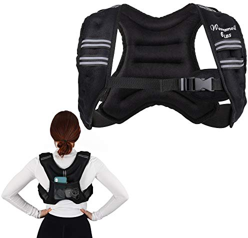 Sport Gewichtsweste für Damen & Herren – Workout Trainingsgerät Body Fixed Weight Vest für Jogging, Cardio, Laufen, Gymnastik, Krafttraining, Gewichtheben – Schwarz, 2,7 kg