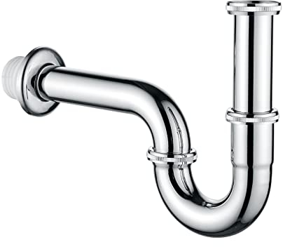 Ibergrif Edelstahl-Waschbeckensiphon 1 1/4″ × 32 mm – Universalabfluss mit Geruchsverschluss & Anti-Verstopfung, Silikondichtung, Werkzeuglose Montage (Modell M20506)